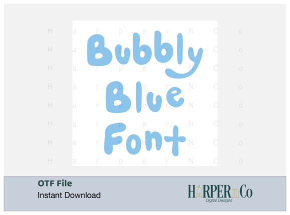 Bubbly Blue: A Charming Font for Your Brand