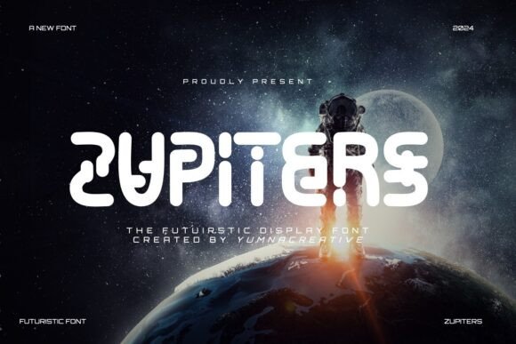 Discover Zupiters: A Futuristic Display Font for Modern Publishing