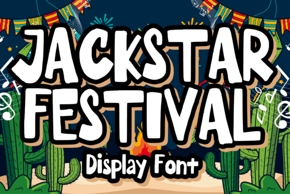 Jackstar Festival: A Festive Display Font for Web Design