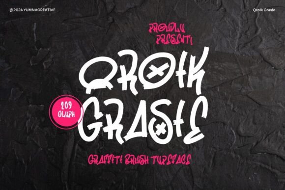 Qroik Grasie: A Bold Graffiti Font for Creative Branding